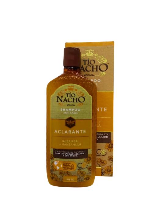SHAMPOO TIO NACHO ACLARANTE MANZANILLA Y JR 415 ML
