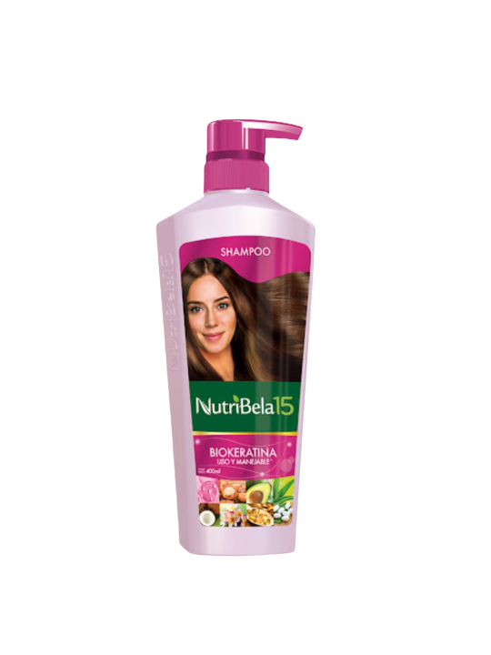 SHAMPOO NUTRIBELA BIOKERATINA 400 ML LISO Y MANEJABLE