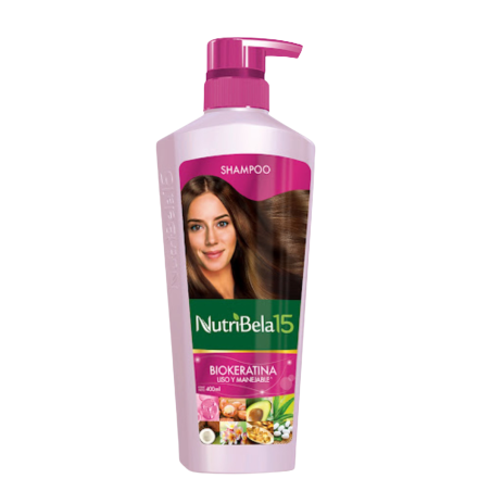 SHAMPOO NUTRIBELA BIOKERATINA 400 ML LISO Y MANEJABLE