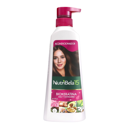 ACONDICIONADOR NUTRIBELA BIOKERATINA 370 ML LISO Y MANEJABLE