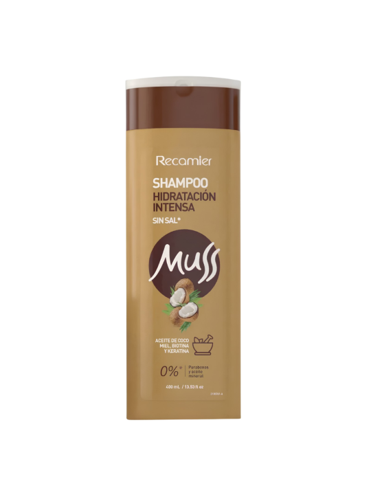 SHAMPOO MUSS 3D ACEITE COCO 400 ML HIDRATACION INTENSA