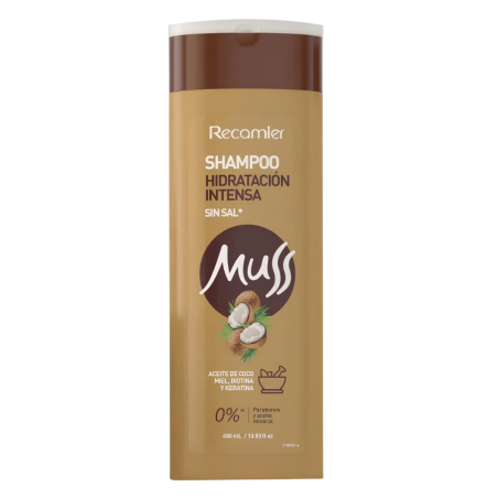 SHAMPOO MUSS 3D ACEITE COCO 400 ML HIDRATACION INTENSA