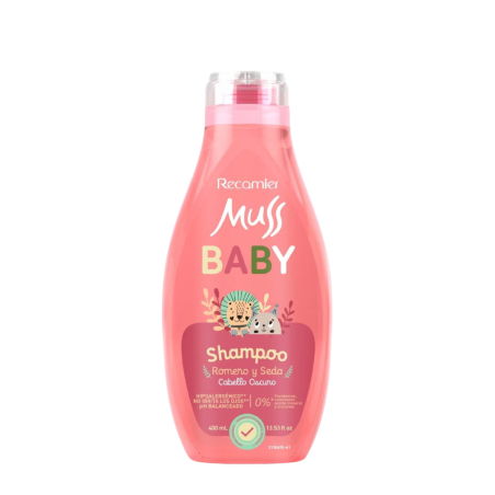 SHAMPOO MUSS BABY ROMERO Y SEDA 400 ML CABELLO OSCURO
