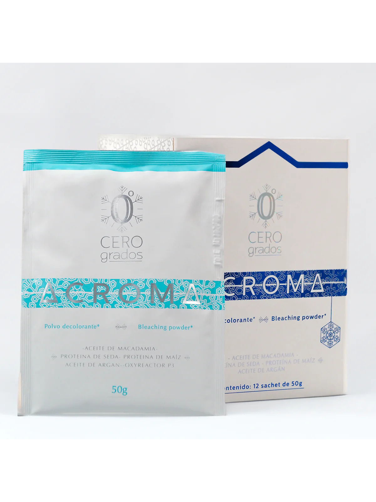 POLVO DECOLORANTE CERO GRADOS ACROMA 50 GR (*12) ARGAN OIL