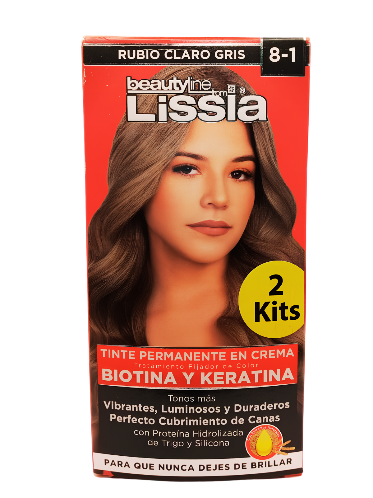 TINTE LISSIA 2 KITS 8.1 RUBIO CLARO GRIS