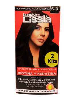 TINTE LISSIA 2 KITS 6.0 RUBIO OSCURO NATURAL