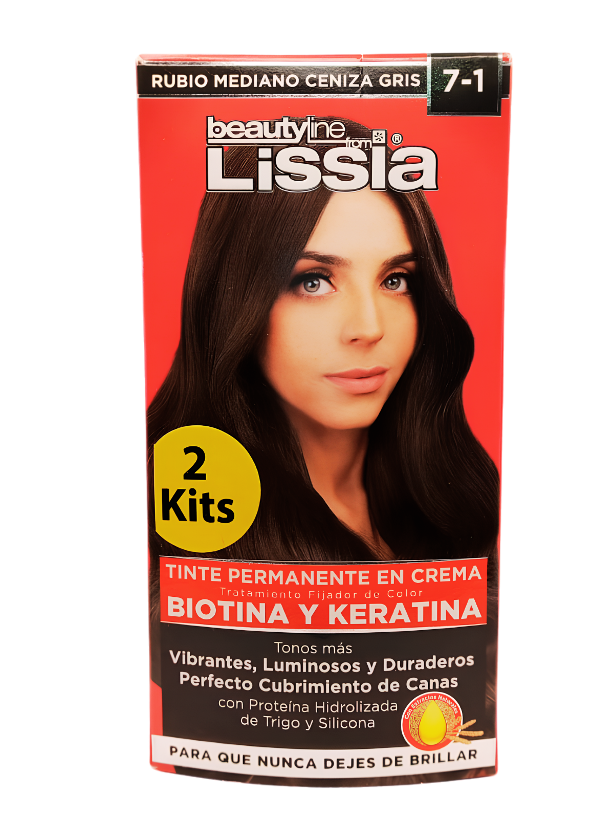 TINTE LISSIA 2 KITS 7.1 RUBIO MEDIANO CENIZA