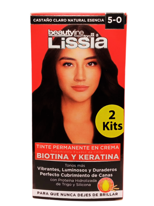 TINTE LISSIA 2 KITS 5.0 CASTAÑO CLARO NATURAL
