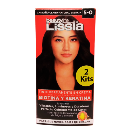 TINTE LISSIA 2 KITS 5.0 CASTAÑO CLARO NATURAL