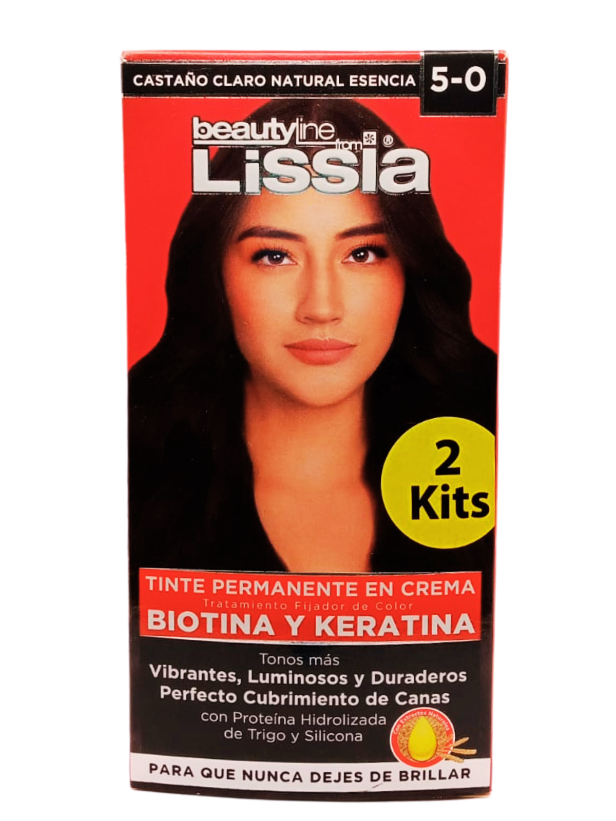 TINTE LISSIA 2 KITS 5.0 CASTAÑO CLARO NATURAL