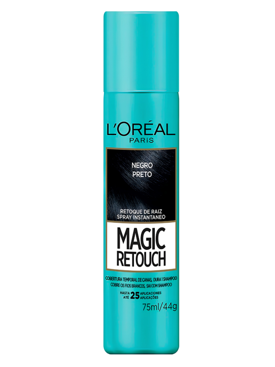 CUBRE CANAS LOREAL SPRAY MAGIC RETOUCH75 ML NEGRO