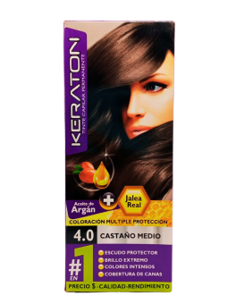 TINTE KERATON PERMAN 4.0 CASTAÑO MEDIO