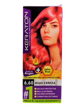 TINTE KERATON PERMAN 6.60 ROJO CEREZA