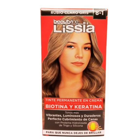 TINTE LISSIA 8.1 RUBIO CLARO GRIS