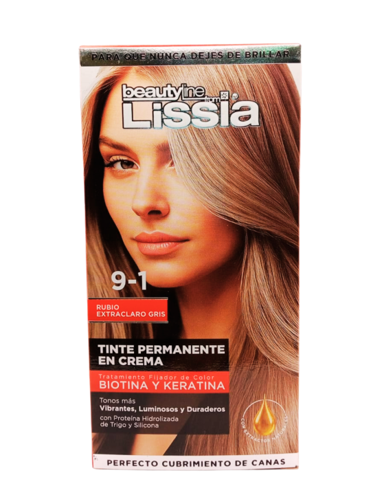 TINTE LISSIA 9.1 RUBIO EXTRACLARO GRIS