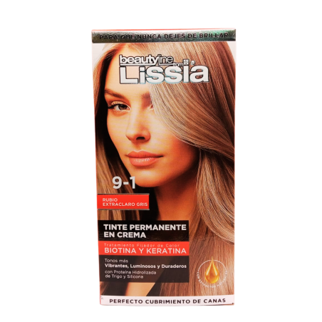 TINTE LISSIA 9.1 RUBIO EXTRACLARO GRIS