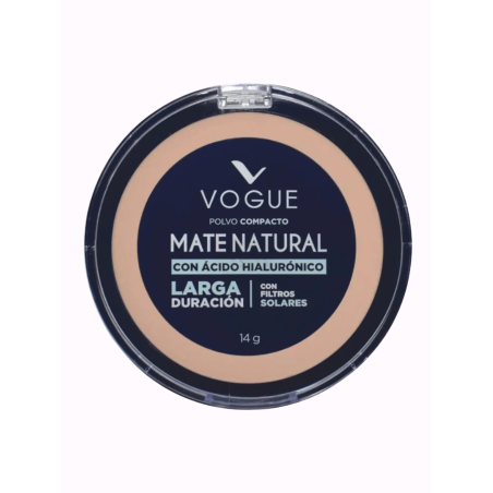POLVO COMPACTO VOGUE MATE NATURAL DURAZNO 14 GR