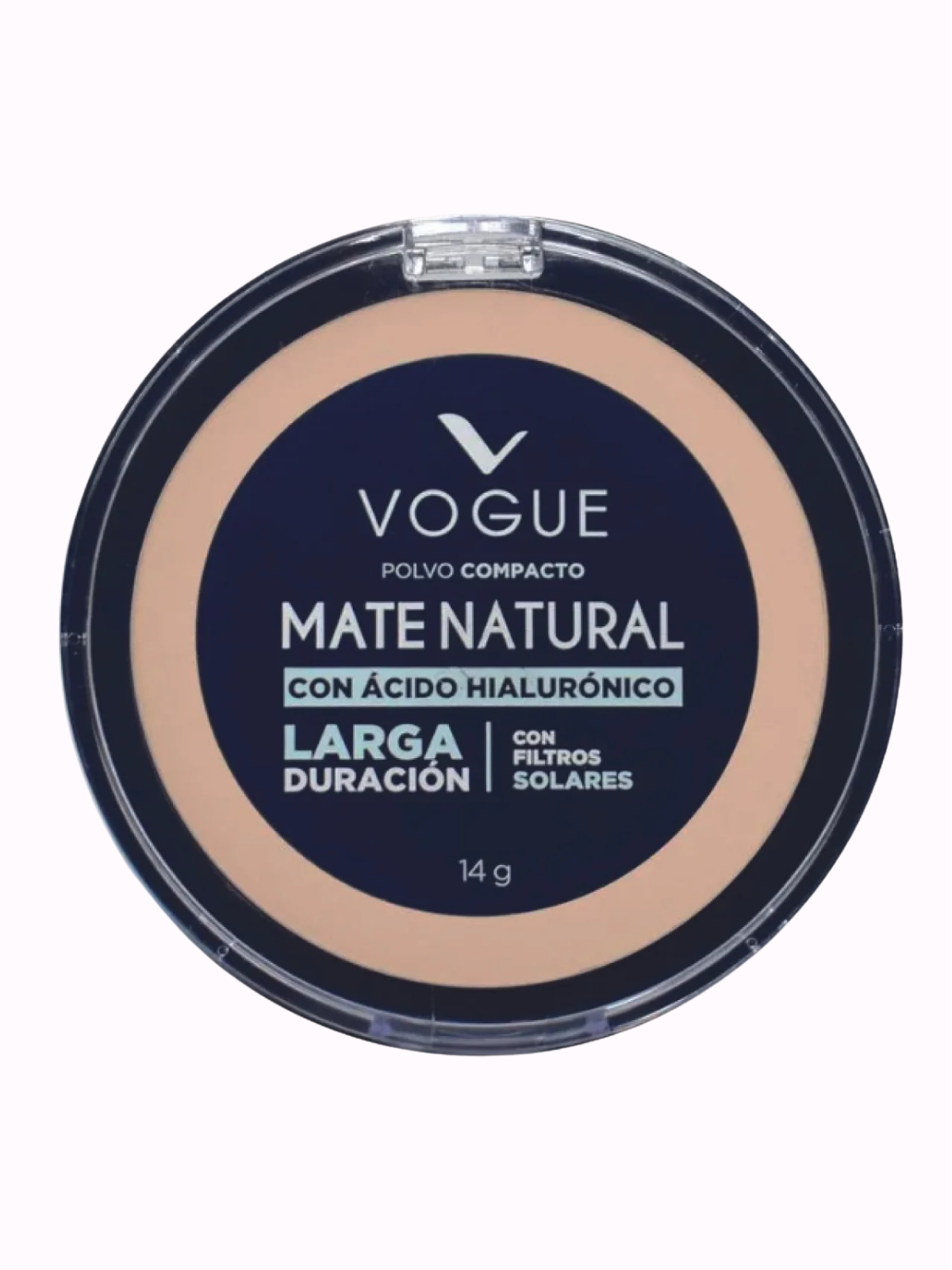 POLVO COMPACTO VOGUE MATE NATURAL DURAZNO 14 GR