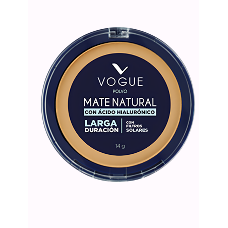 POLVO COMPACTO VOGUE MATE NATURAL ACEITUNA 14G