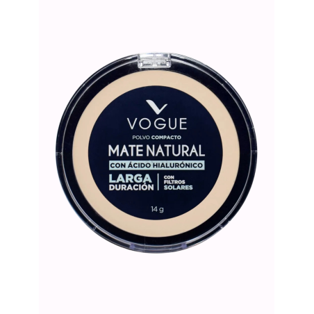 POLVO COMPACTO VOGUE MATE NATURAL NATURAL 14G