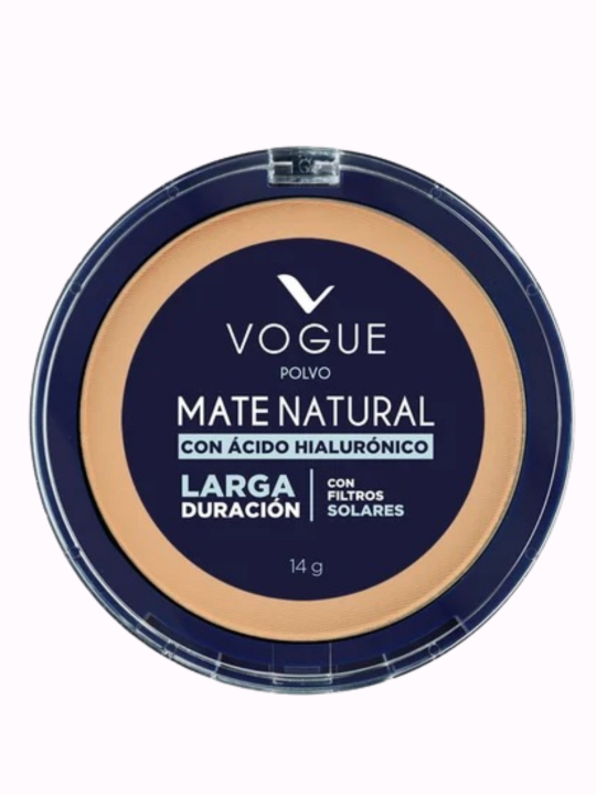 POLVO COMPACTO VOGUE MATE NATURAL TROPICO 14G