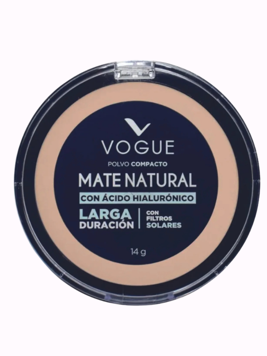 POLVO COMPACTO VOGUE MATE NATURAL CANELA 14G