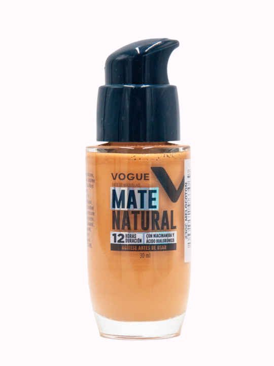 BASE VOGUE VALVULA NATURAL MATE NUEZ 30ML