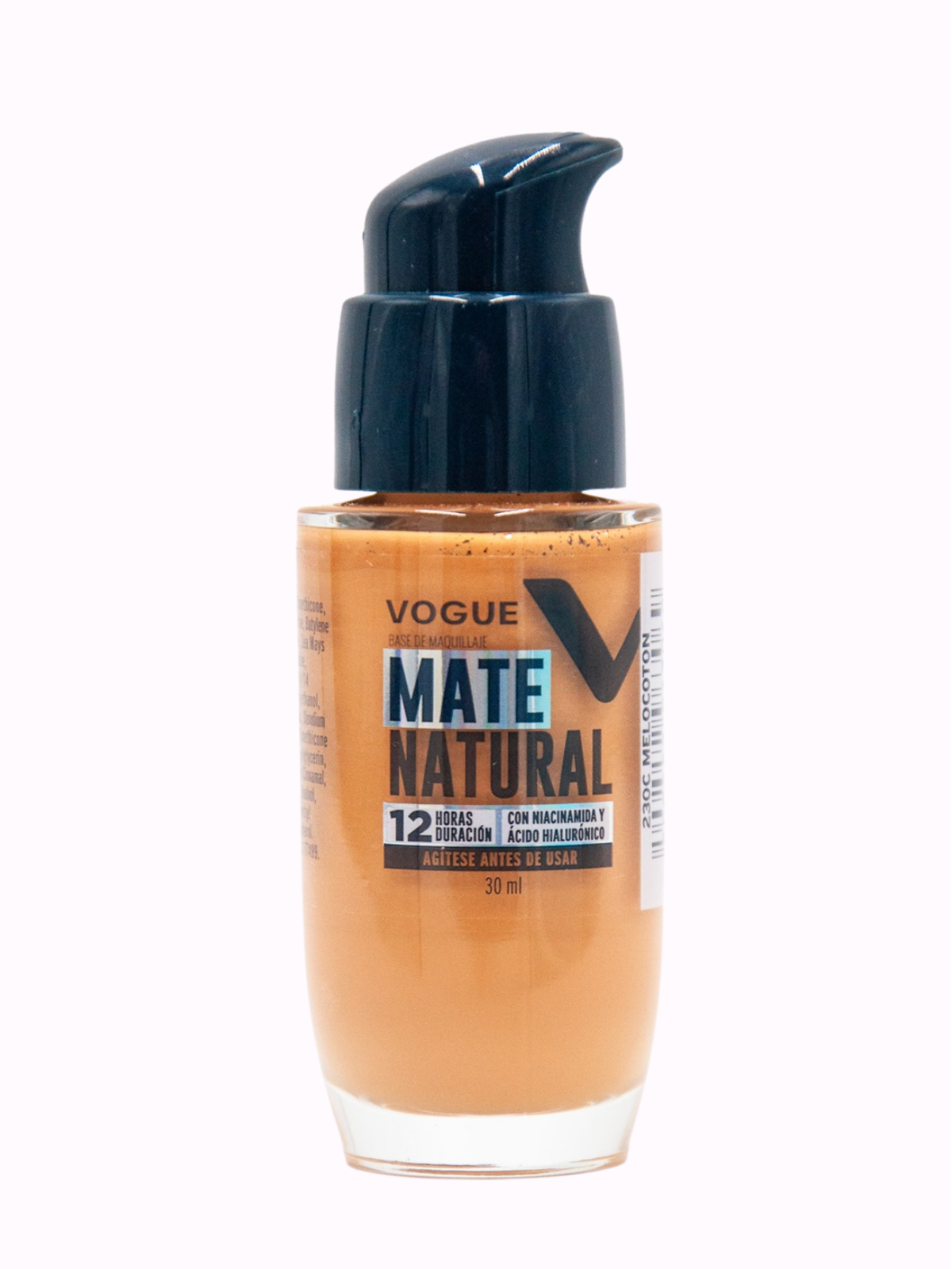 BASE VOGUE VALVULA NATURAL MATE NUEZ 30ML