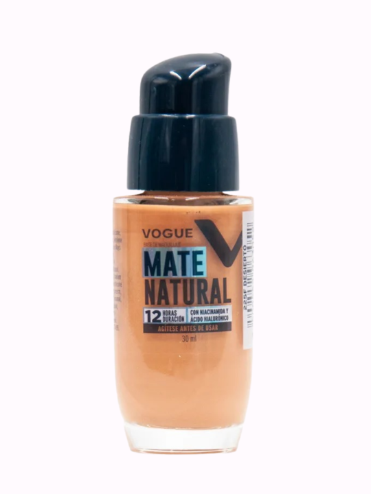 BASE VOGUE VALVULA NATURAL MATE DESIERTO 30ML