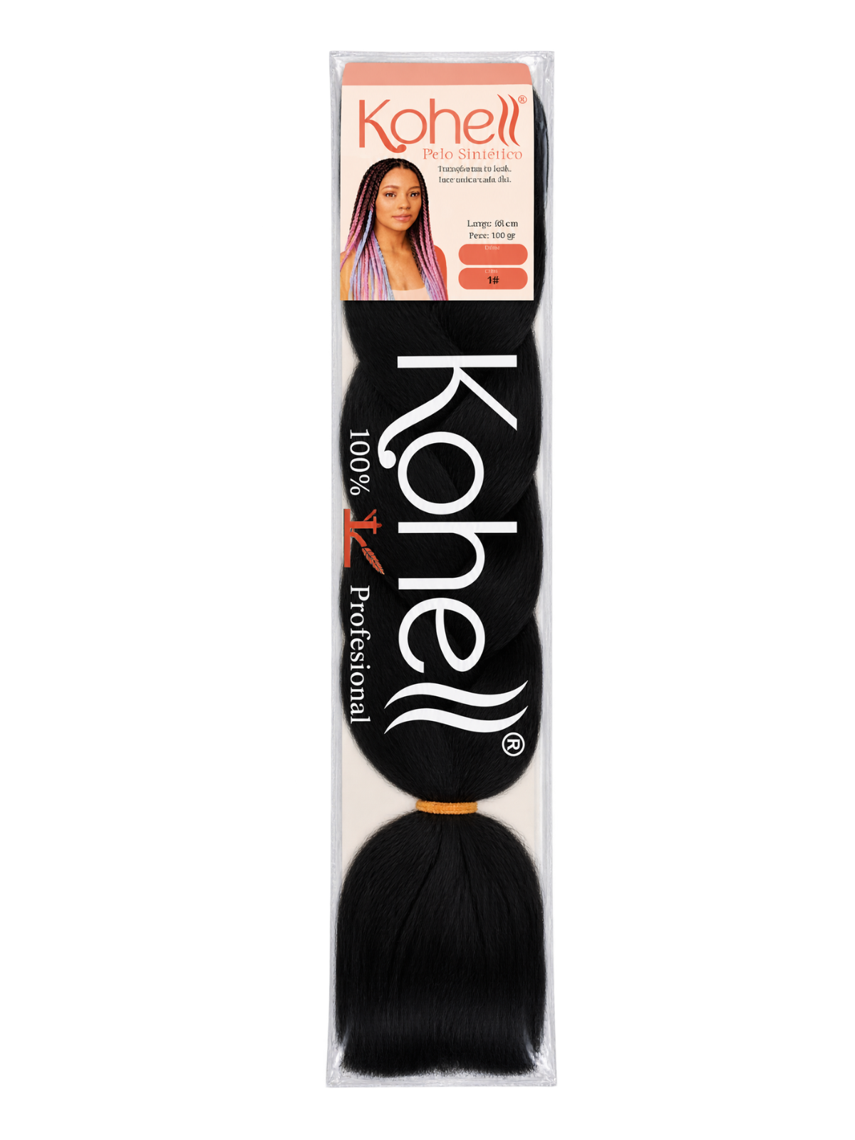 PELO KANEKALON TRENZADA TR-1# NEGRO
