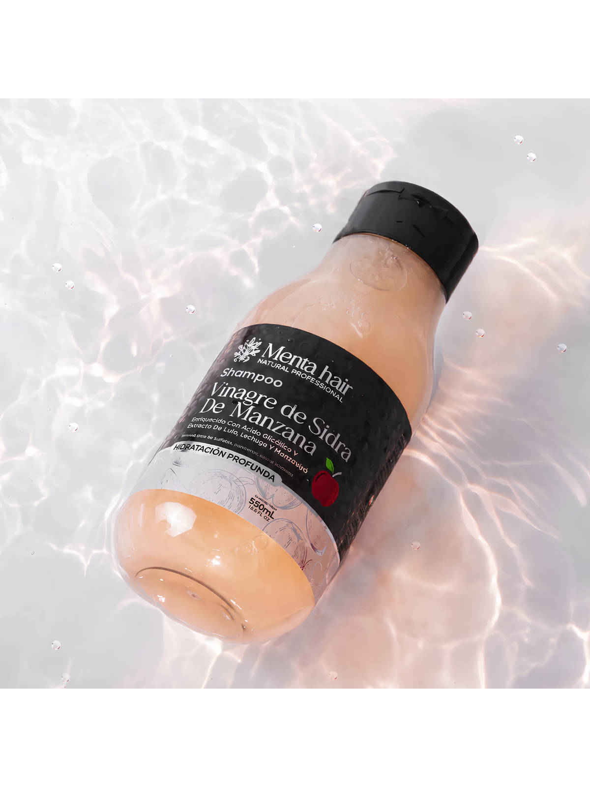 SHAMPOO MENTA HAIR VINAGRE DE SIDRA DE MANZANA 550 ML