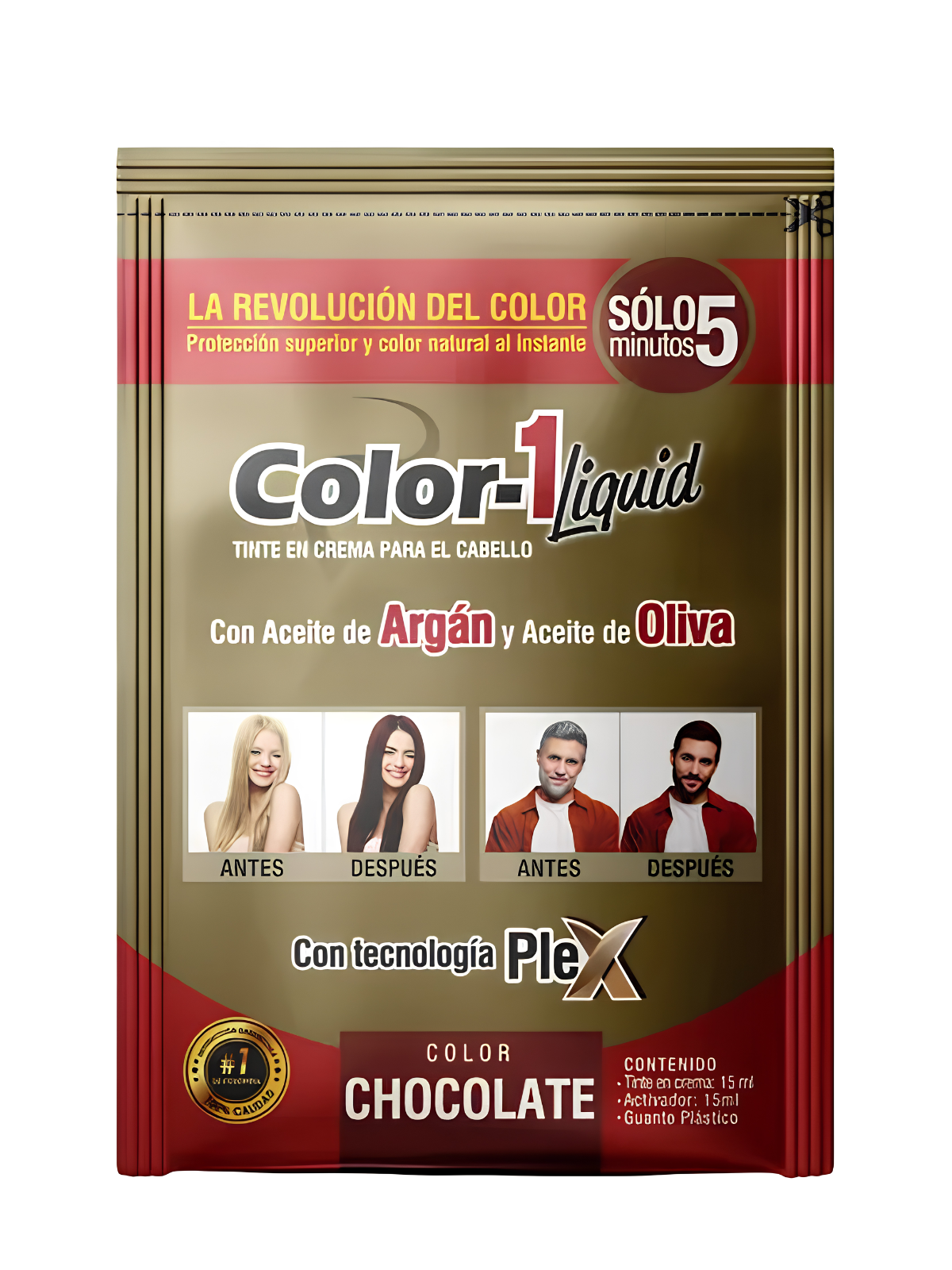 TINTE CAPILAR COLOR-1 LIQUID CHOCOLATE 15 ML (*36)