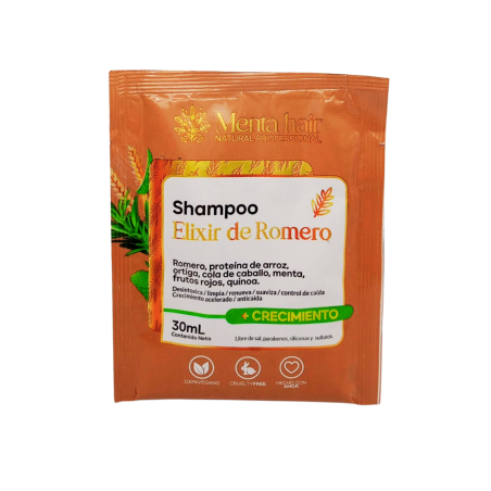 SHAMPOO MENTA HAIR ELIXIR DE ROMERO 30 ML