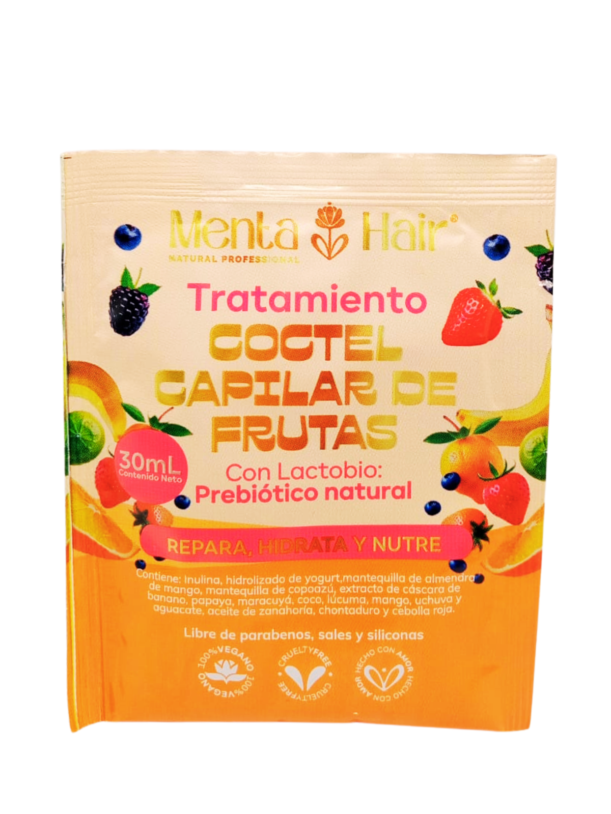 TRATAMIENTO MENTA HAIR COCTEL CAPILAR DE FRUTAS 30 ML