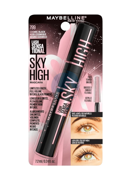 PESTAÑINA MAYBELLINE LS SKY HIGH COSMIC BLACK 799 7.2 ML BLISTER