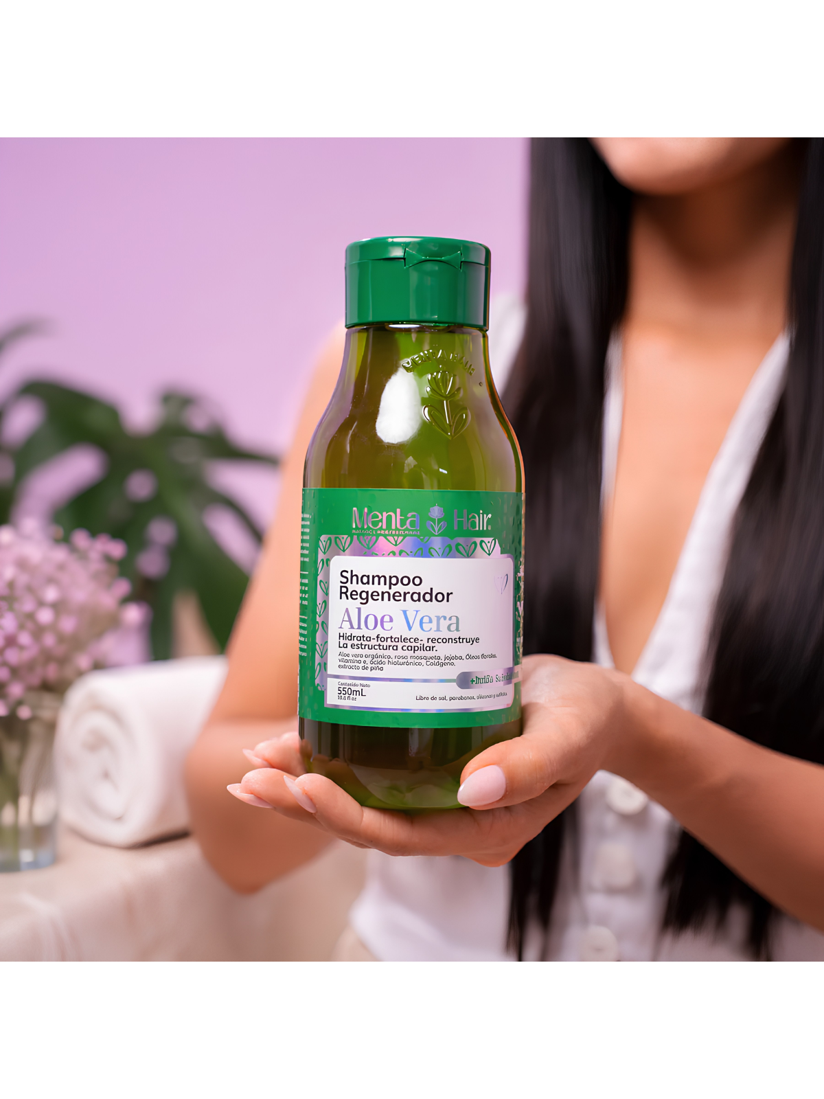 SHAMPOO MENTA HAIR ALOE VERA REGENERADOR 550 ML