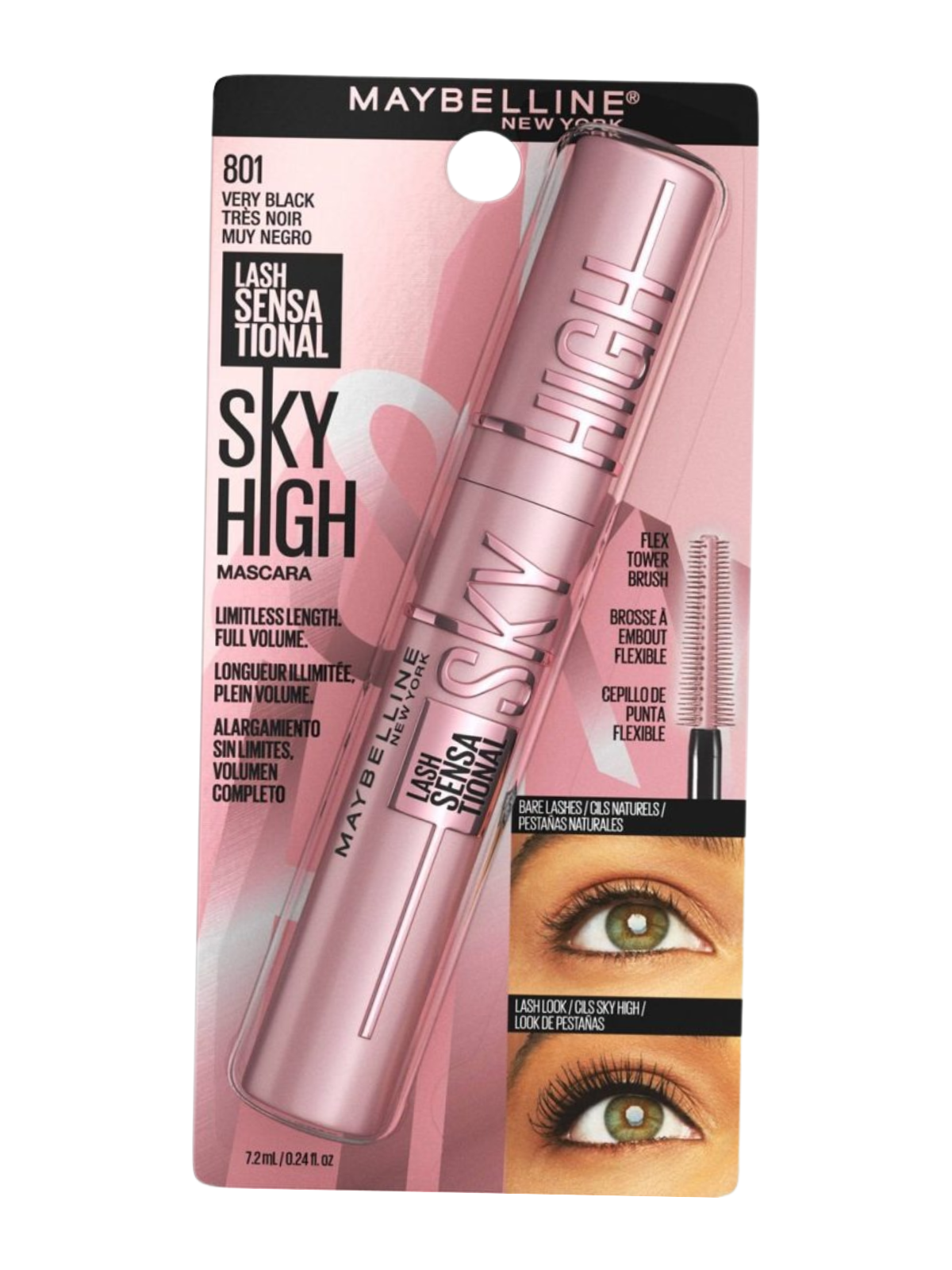 PESTAÑINA MAYBELLINE 801 LASH SENSAT FIRE WORK VERY BLACK WSH 10 ML