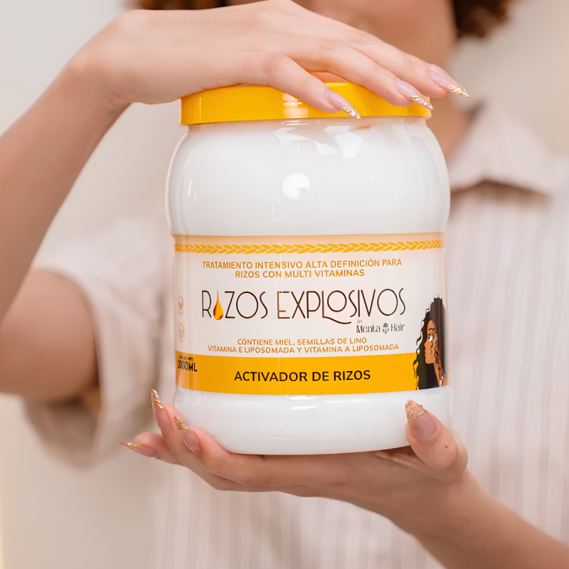 TRATAMIENTO INTENSIVO MENTA HAIR RIZOS EXPLOSIVOS BOMBONERA 2000 ML
