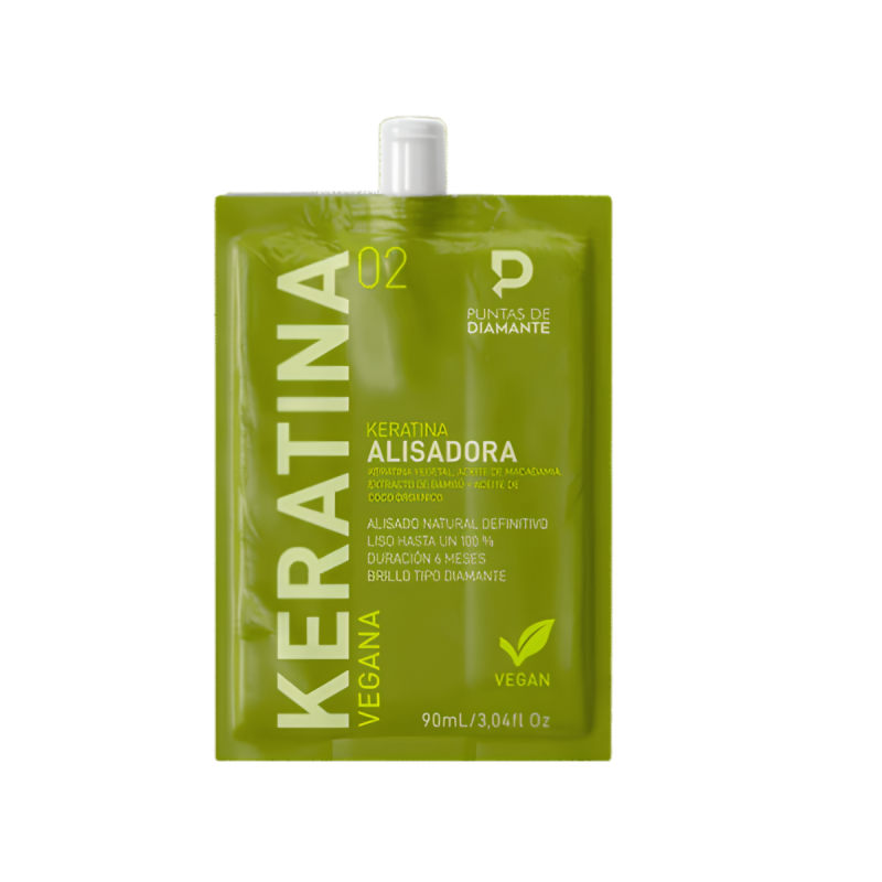 KERATINA ALISADORA VEGANA PUNTAS DE DIAMANTE 90 ML PASO 2