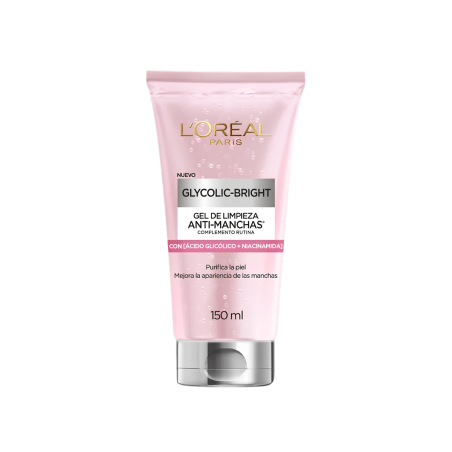 GEL FACIAL LIMPIADOR LOREAL GLYCOLIC BRIGHT ANTI MANCHAS 150 ML