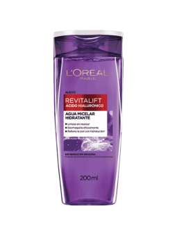 DESMAQUILLADORA LOREAL AGUA MICELAR ACIDO HIALURONICO 200 ML