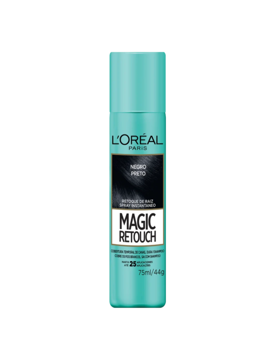 CUBRE CANAS LOREAL SPRAY MAGIC RETOUCH75 ML NEGRO