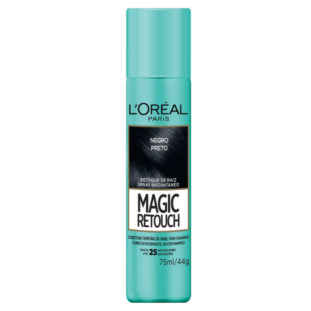 CUBRE CANAS LOREAL SPRAY MAGIC RETOUCH75 ML NEGRO