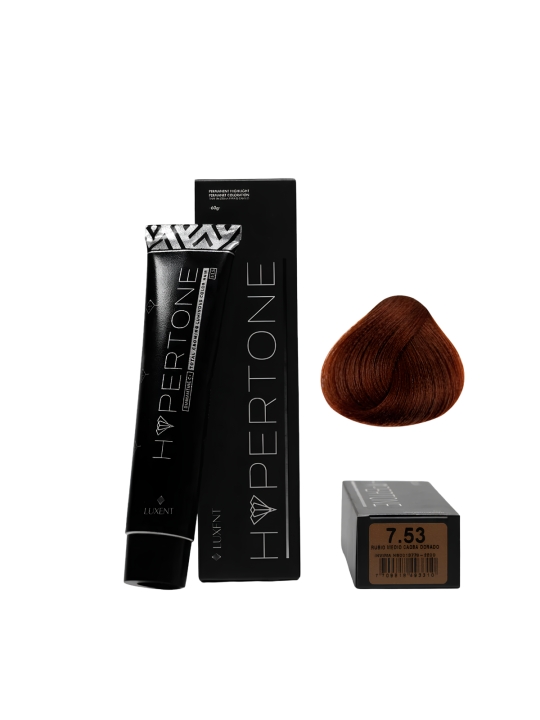 TINTE HIPERTONE 7.53 RUBIO MEDIO CAOBA DORADO 60ML