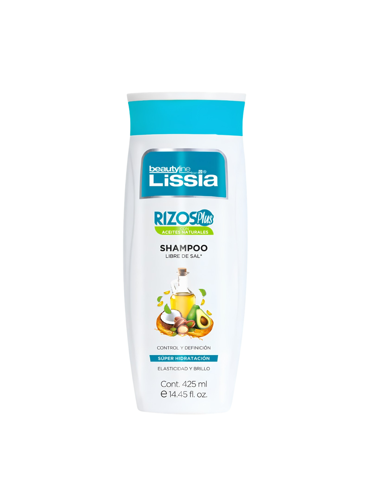 SHAMPOO LISSIA RIZOS PLUS ACEITES NATURALES 425 ML